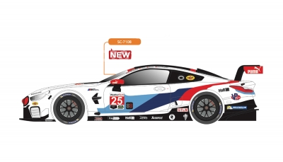 Scaleauto Kit, BM8 GT3 Daytona 2018, RC2 Comp. white kit m. Decals